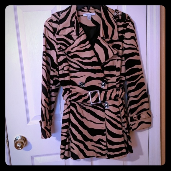 Luciano Dante Jackets & Blazers - Luciano Dante Women Trench Raincoat ZEBRA- MED